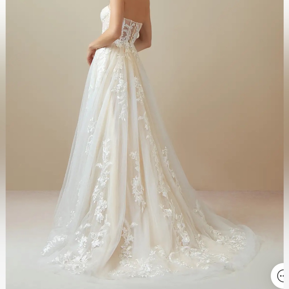 NWT Azazie Aurorie Wedding Dress, Sweetheart Corset Tulle Lace A-Line, Size 4 - Picture 2 of 9